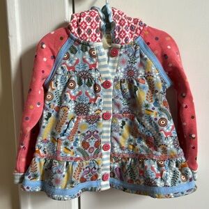 Matilda Jane Girls Pink Blue Floral Hoodie